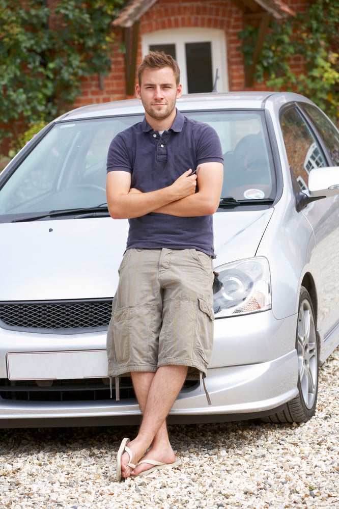 Young Man with Car